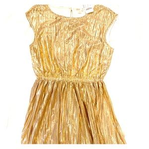 J. Crew Crewcuts Girls Gold Dress size 14